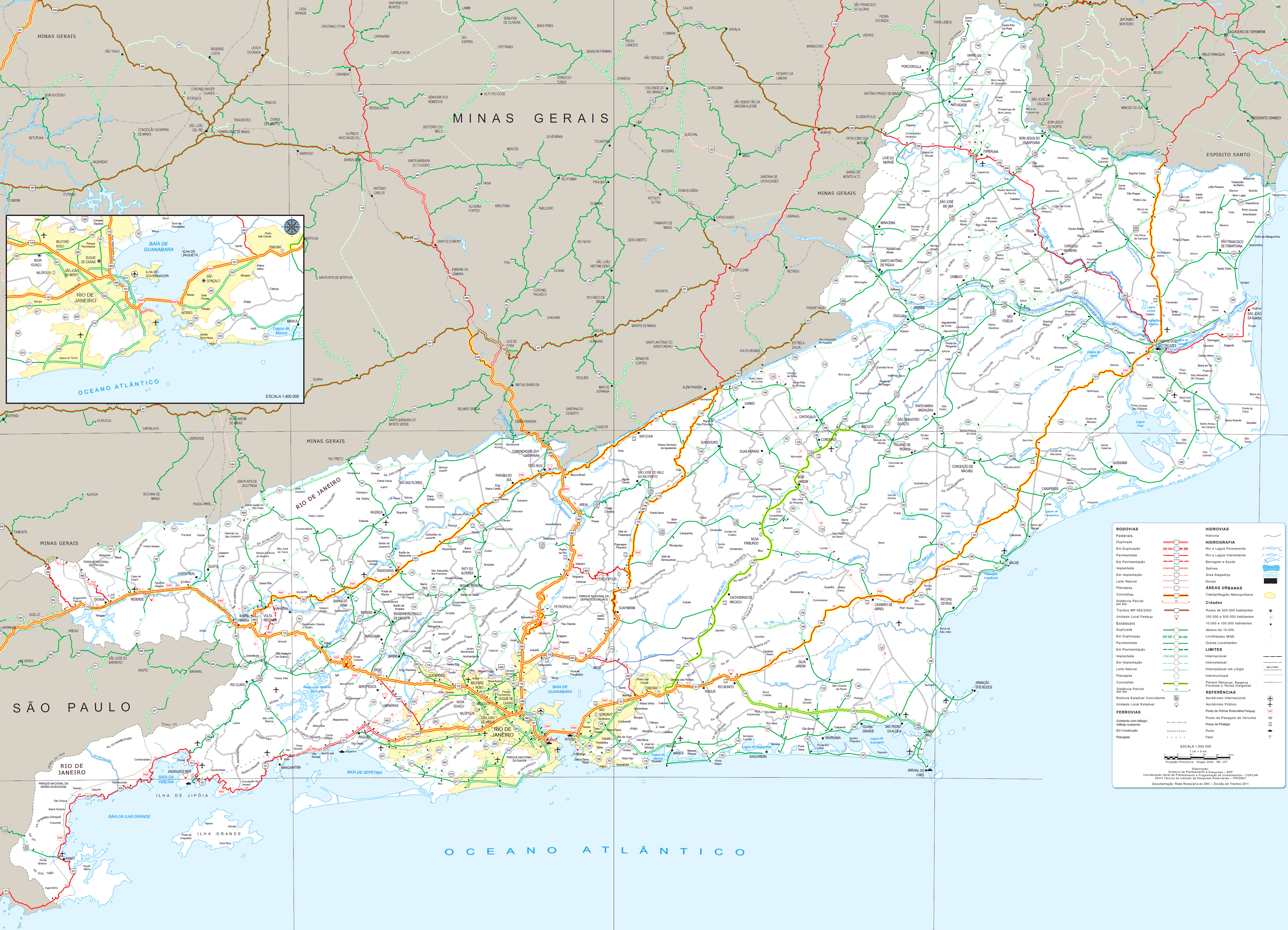 Mapa Rodoviario RJ